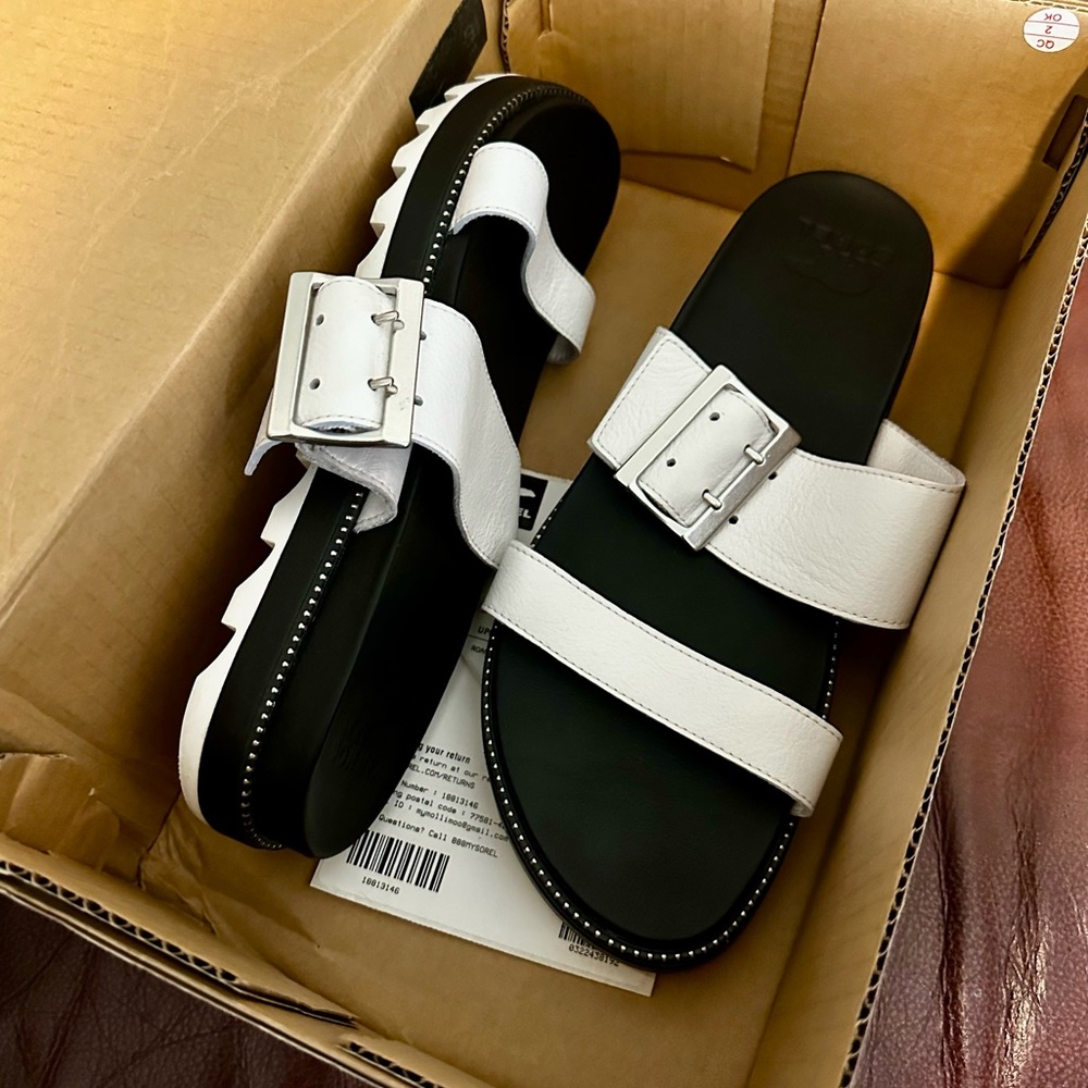 💘Sorel brand, roaming buckle slide- size 10.5, color: sea salt💘